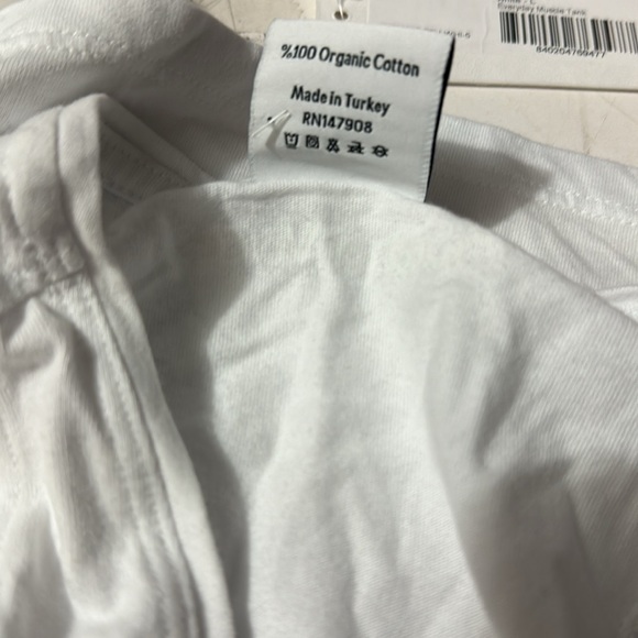 Outdoor Voices Everyday Organic 100% CottonMuscle Tank Top NWT $50 White Sz L‎ - Picture 4 of 4
